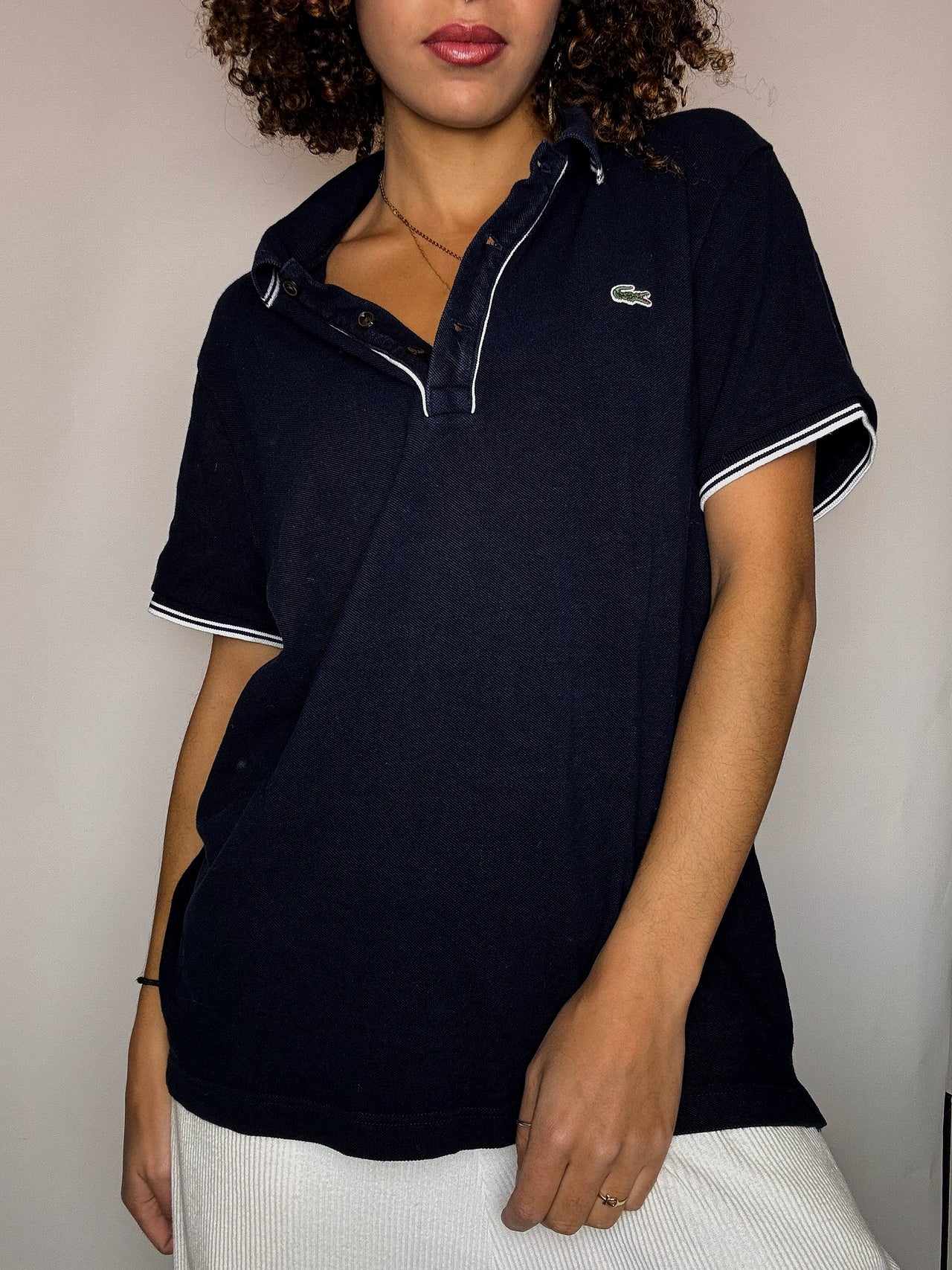 Polo manches courtes marine LACOSTE L/XL vintage