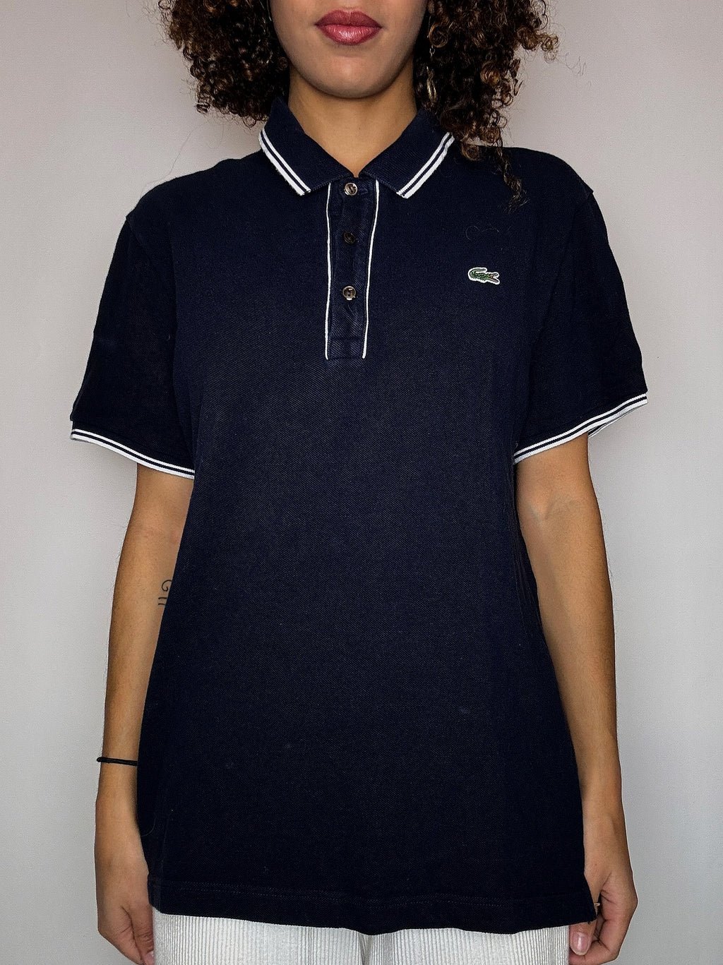 Polo manches courtes marine LACOSTE L/XL vintage