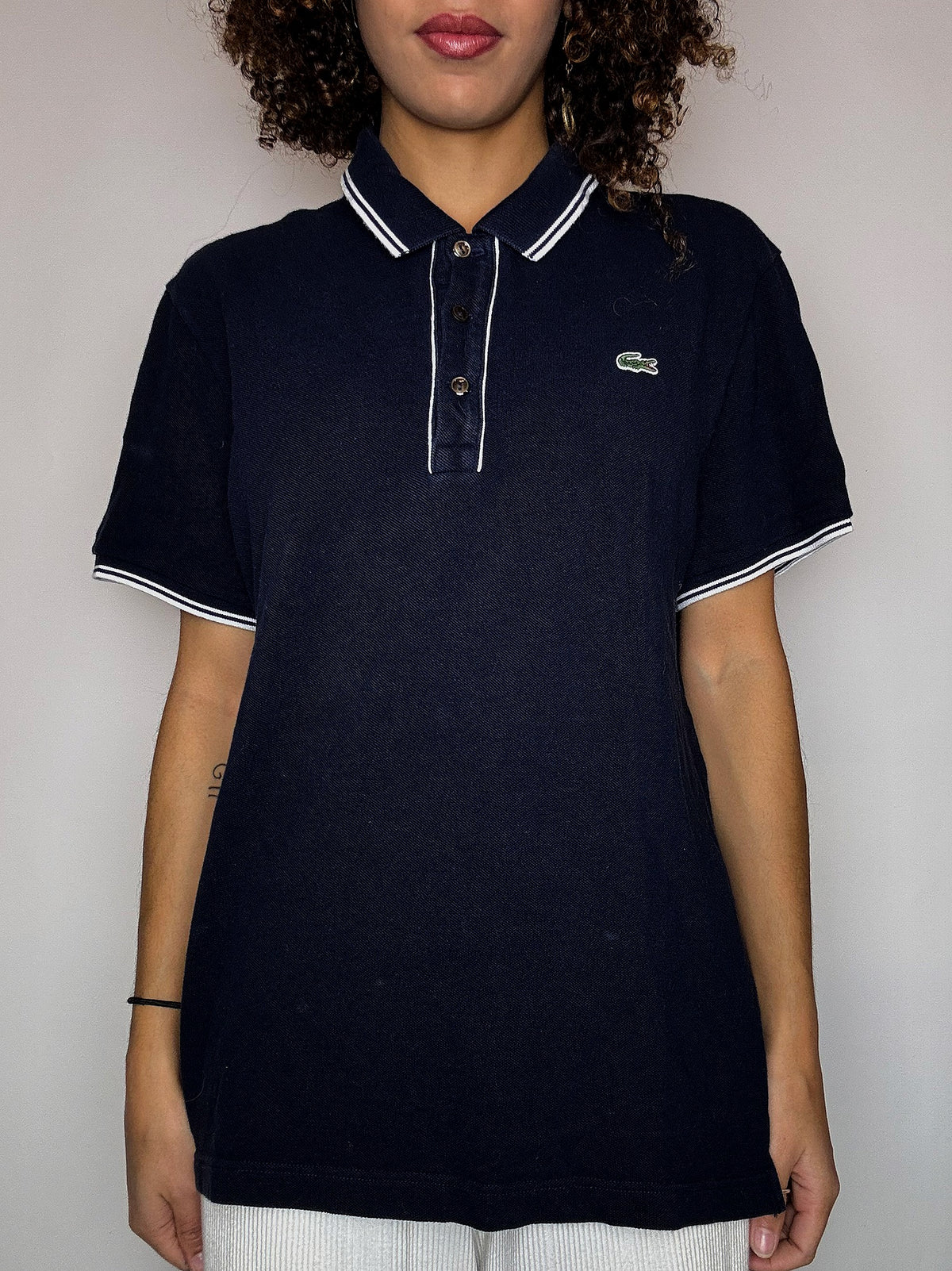 Polo manches courtes marine LACOSTE L/XL vintage