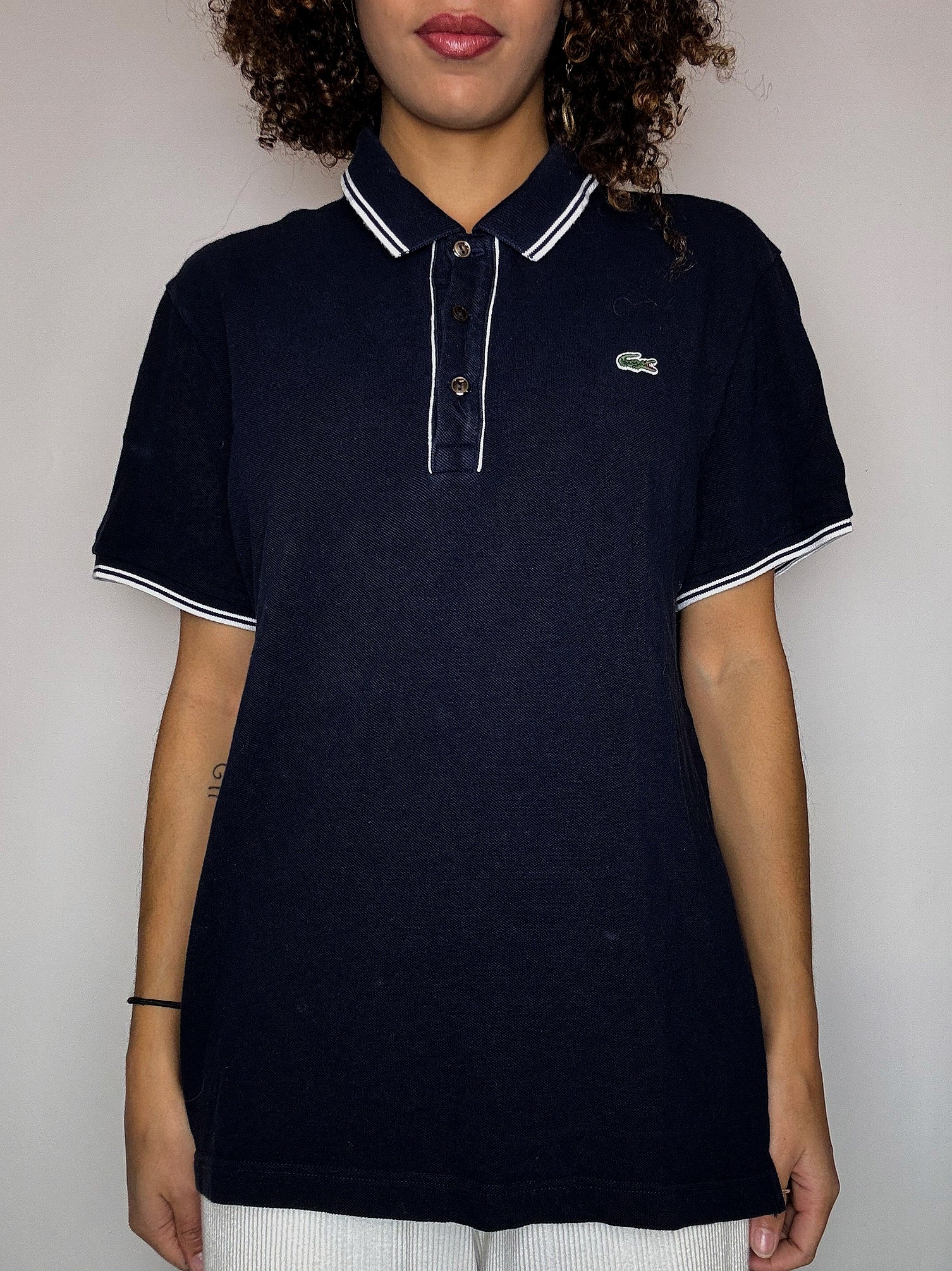 Polo manches courtes marine LACOSTE L/XL vintage