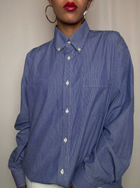Chemise bleu rayée Best Company L vintage