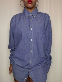 Chemise bleu rayée Best Company L vintage