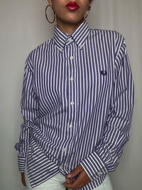 Chemise rayée violette Fred Perry M vintage