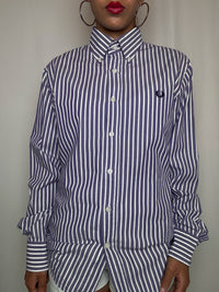 Chemise rayée violette Fred Perry M vintage