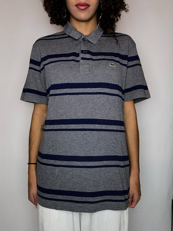 Polo manches courtes gris LACOSTE L vintage