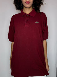 Polo manches courtes dark red LACOSTE 2XL vintage