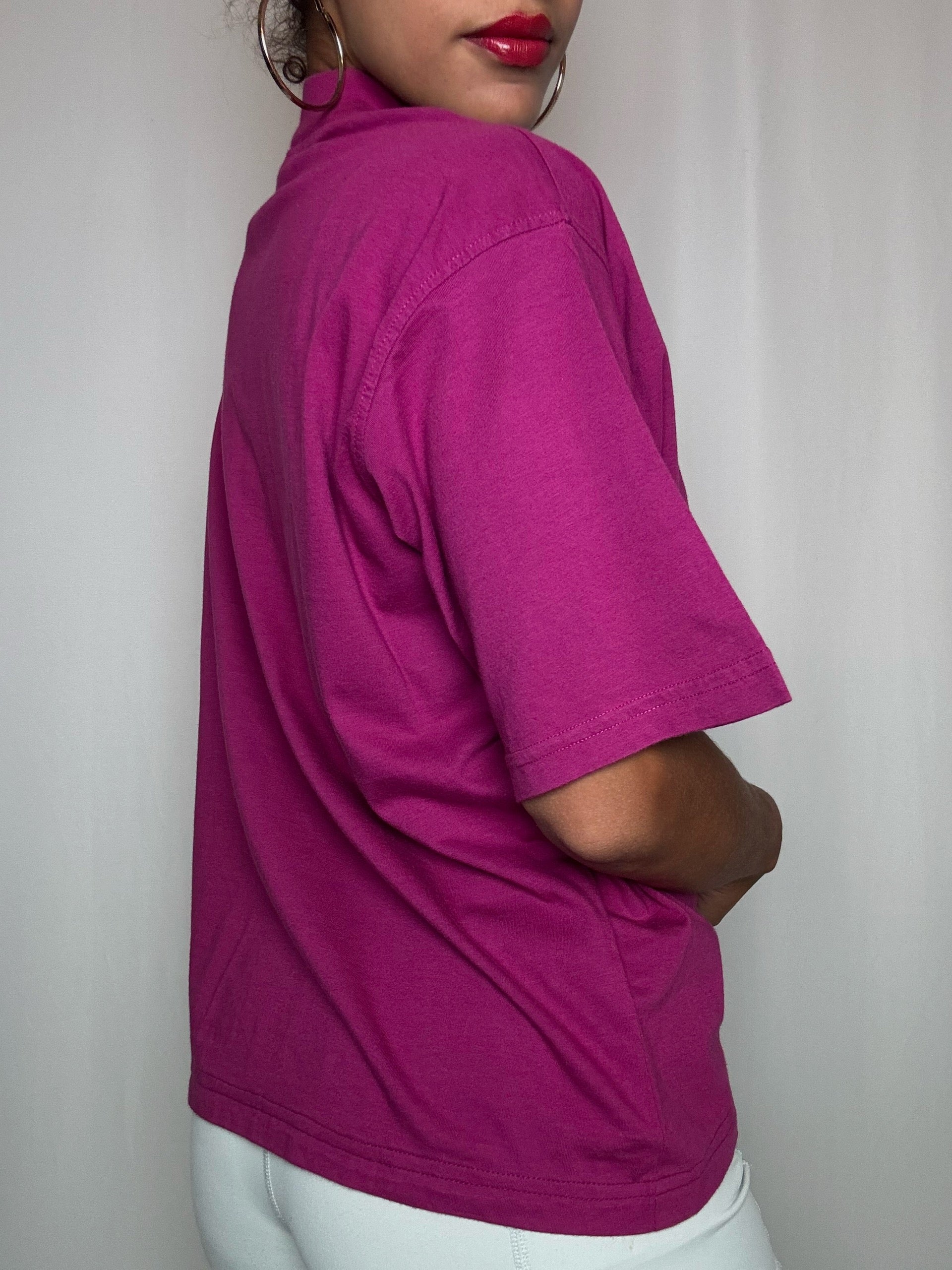 Tshirt fuschia Adidas M/L vintage