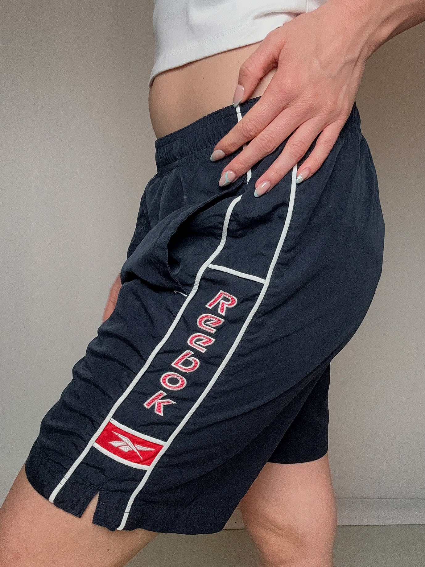 Short de sport marine Reebok S vintage