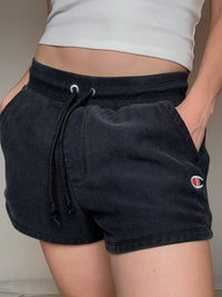 Short de sport noir Champion M/L vintage