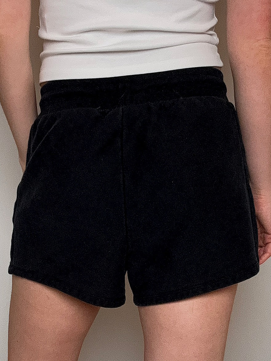 Short de sport noir Champion M/L vintage