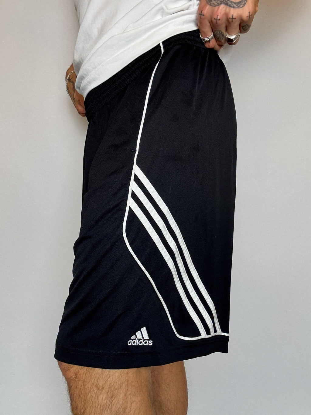 Short de sport noir ADIDAS L vintage