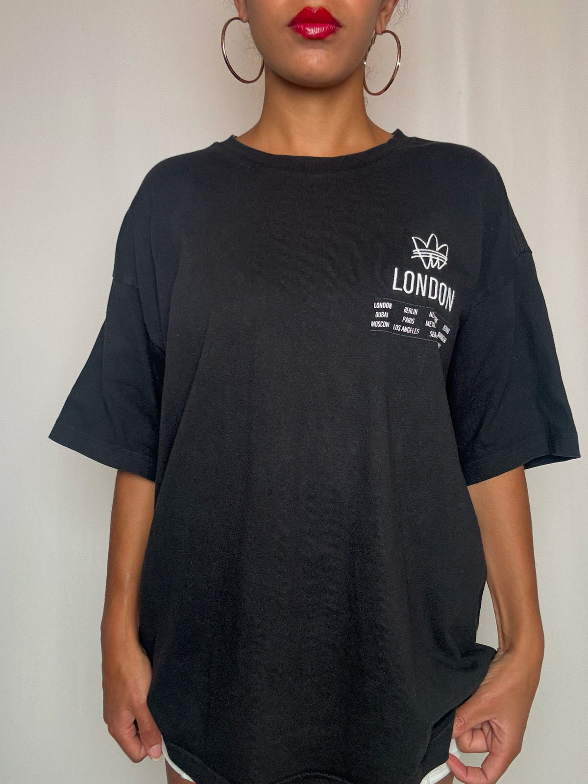 Tshirt noir Adidas L vintage