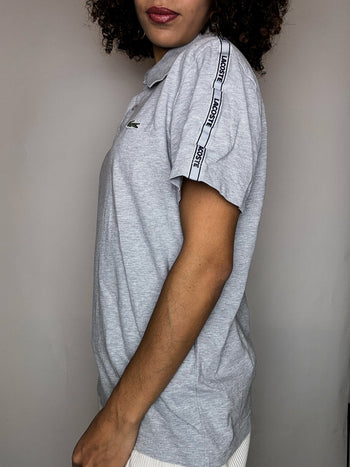 Polo manches courtes avec détail gris LACOSTE M vintage