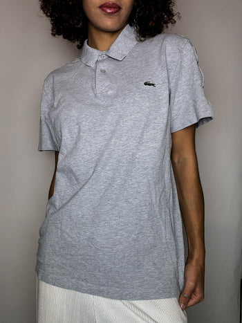 Polo manches courtes avec détail gris LACOSTE M vintage