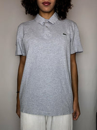 Polo manches courtes avec détail gris LACOSTE M vintage