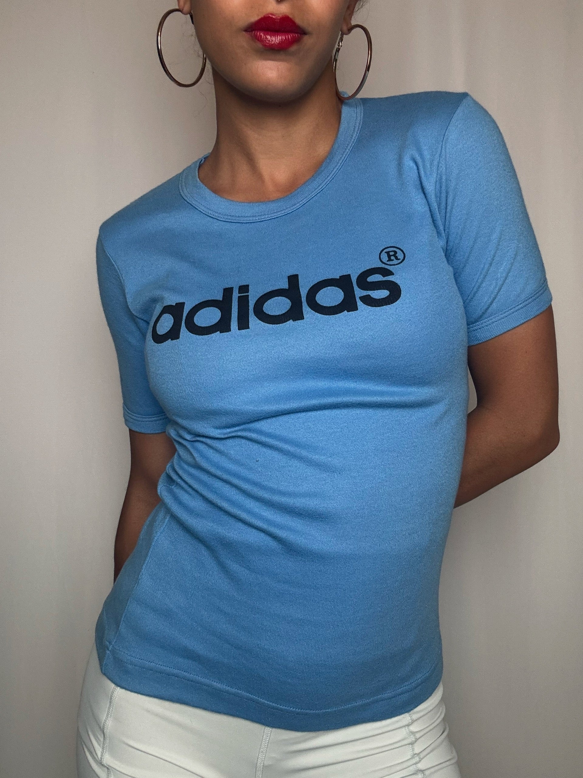 Tshirt bleu Adidas S vintage