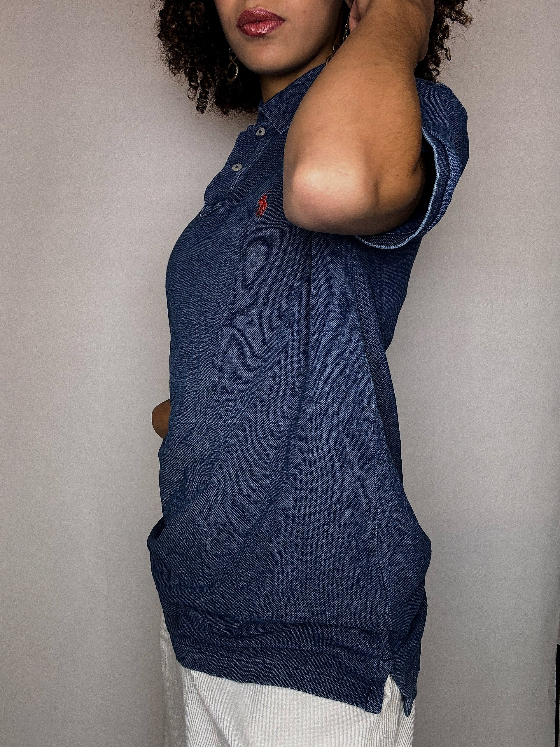 Polo manches courtes effet jean RALPH LAUREN S vintage
