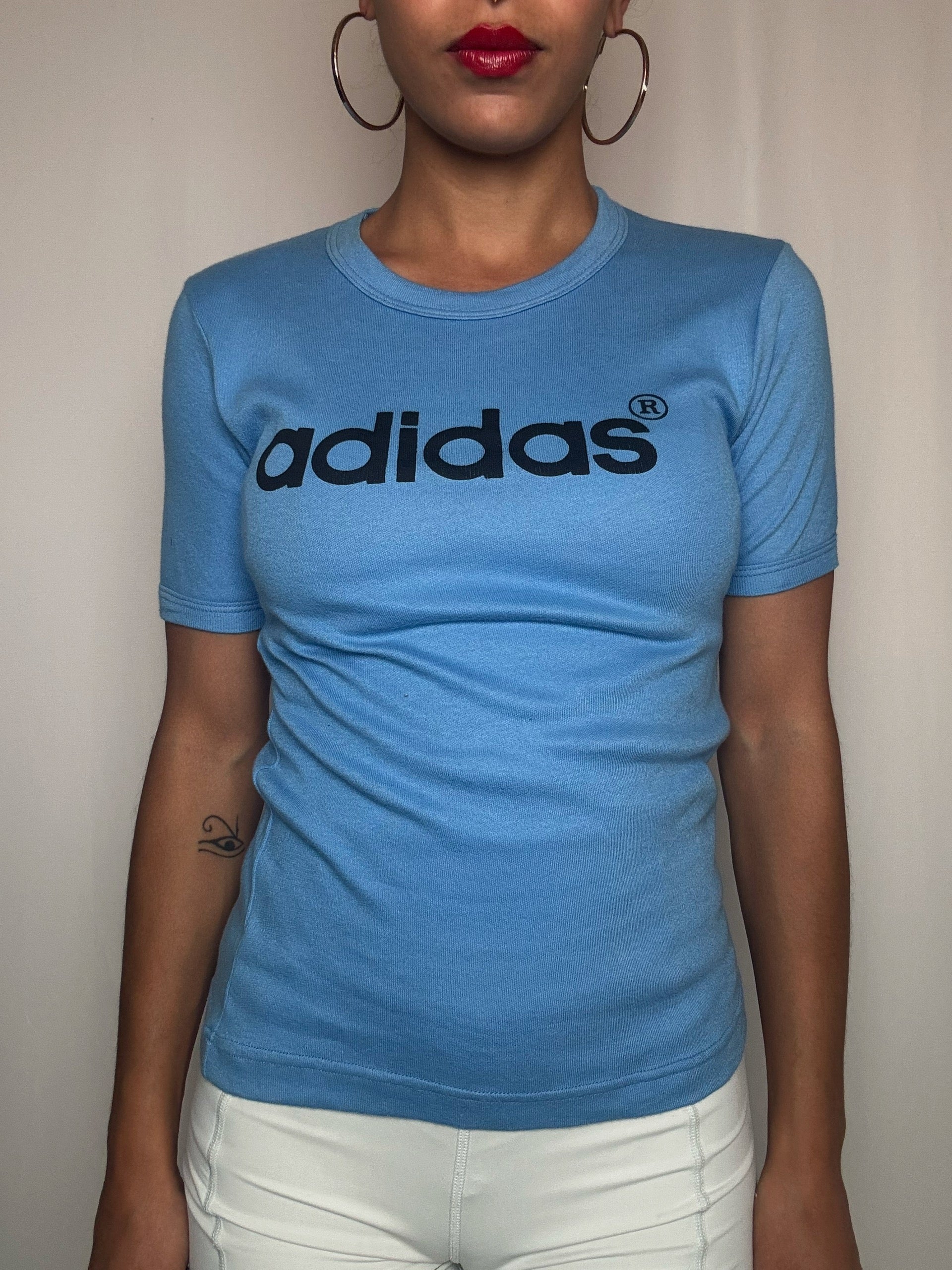 Tshirt bleu Adidas S vintage