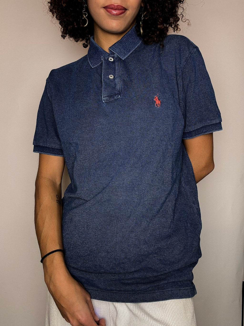 Polo manches courtes effet jean RALPH LAUREN S vintage
