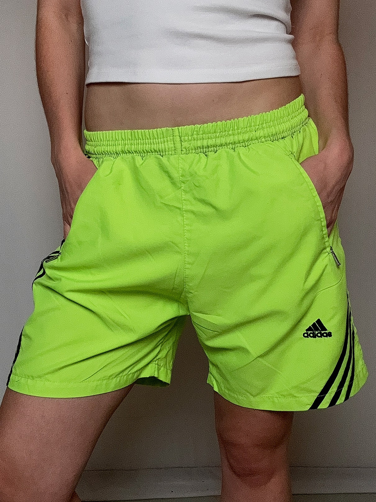 Short de sport fluo adidas M vintage