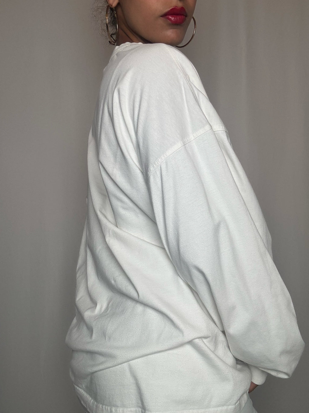 Tshirt manches longues blanc Adidas XL vintage