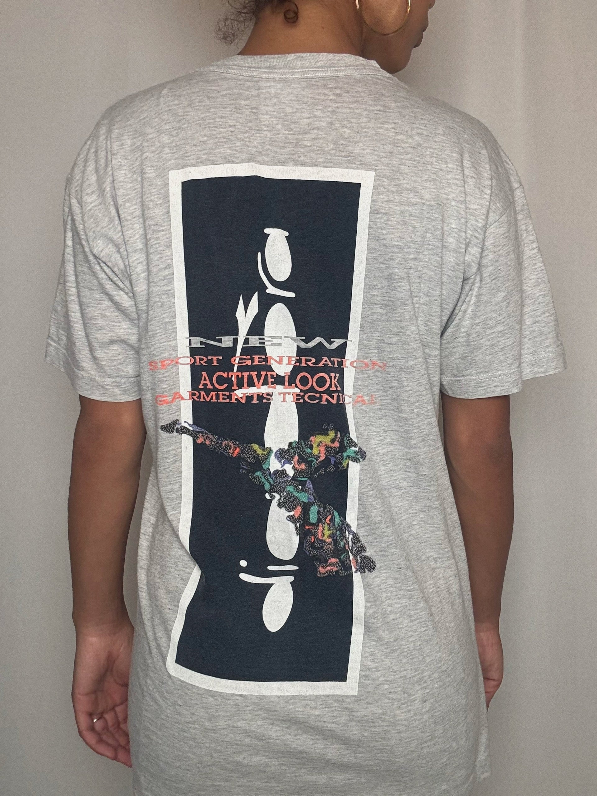 Tshirt gris Diadora S vintage