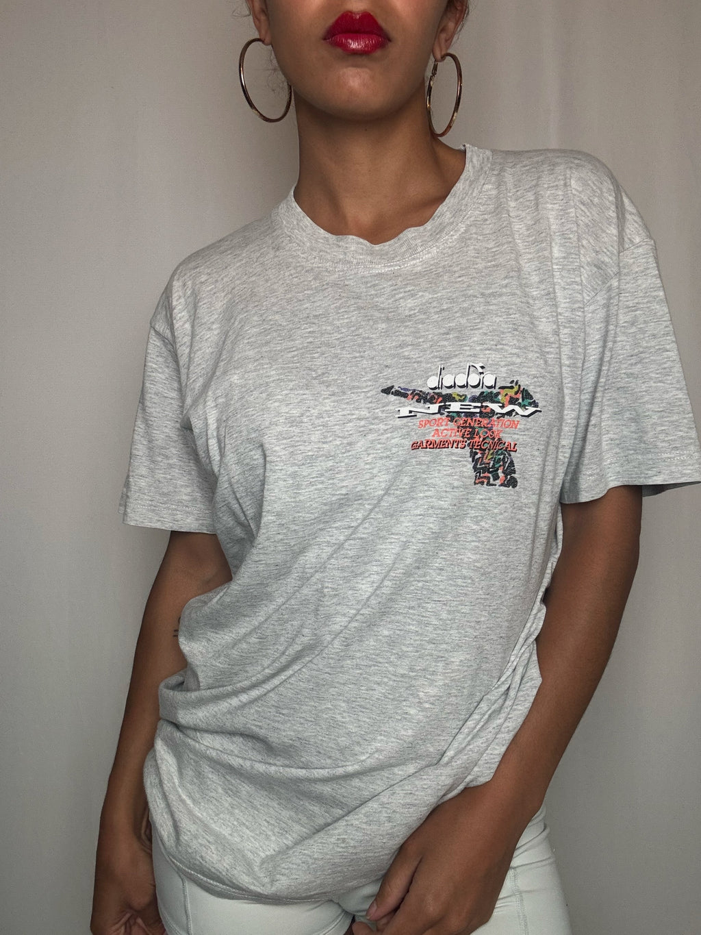 Tshirt gris Diadora S vintage