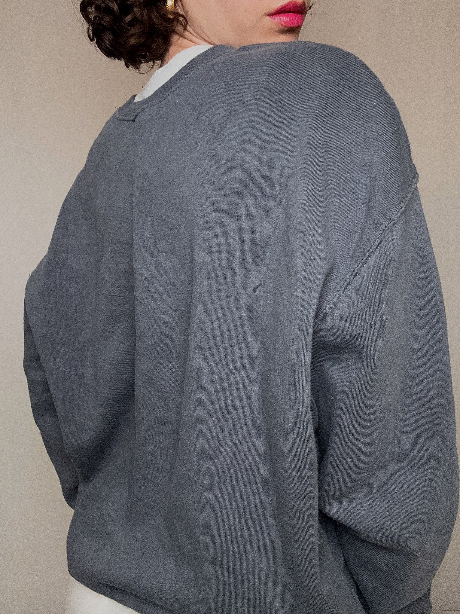Grauer ACDC M Vintage-Pullover
