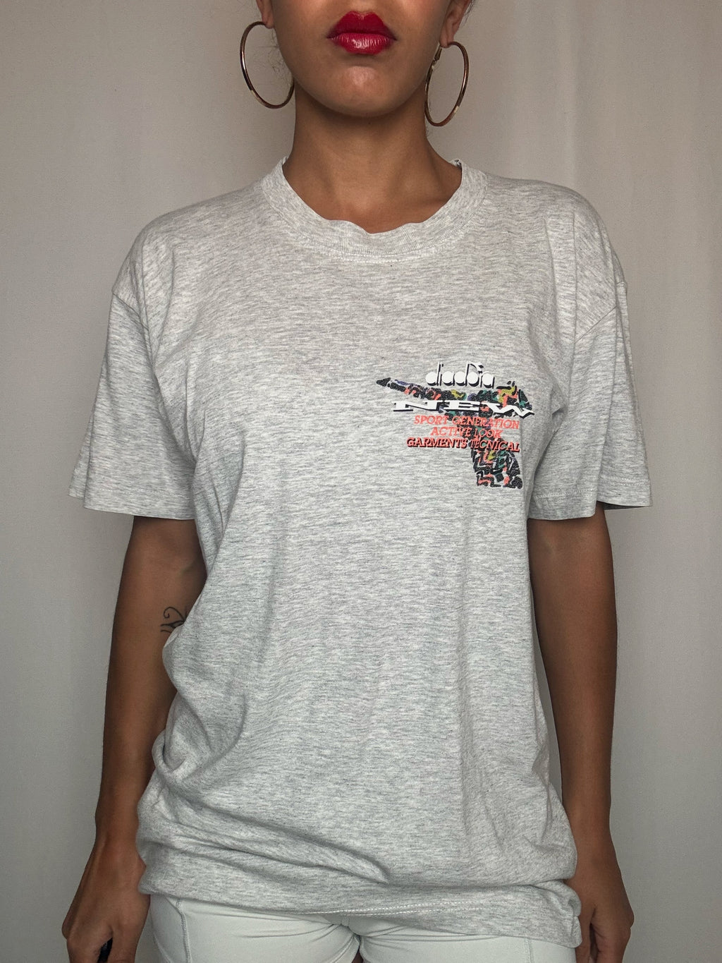 Tshirt gris Diadora S vintage