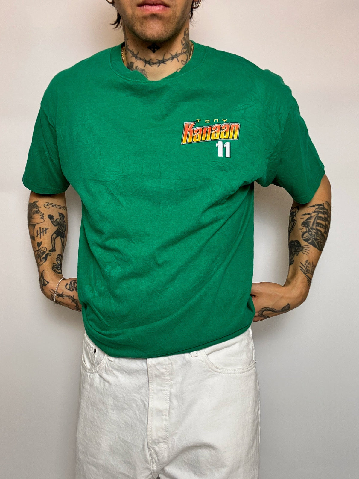 Tee shirt vert ANVILL x TONY KANAAN XL vintage