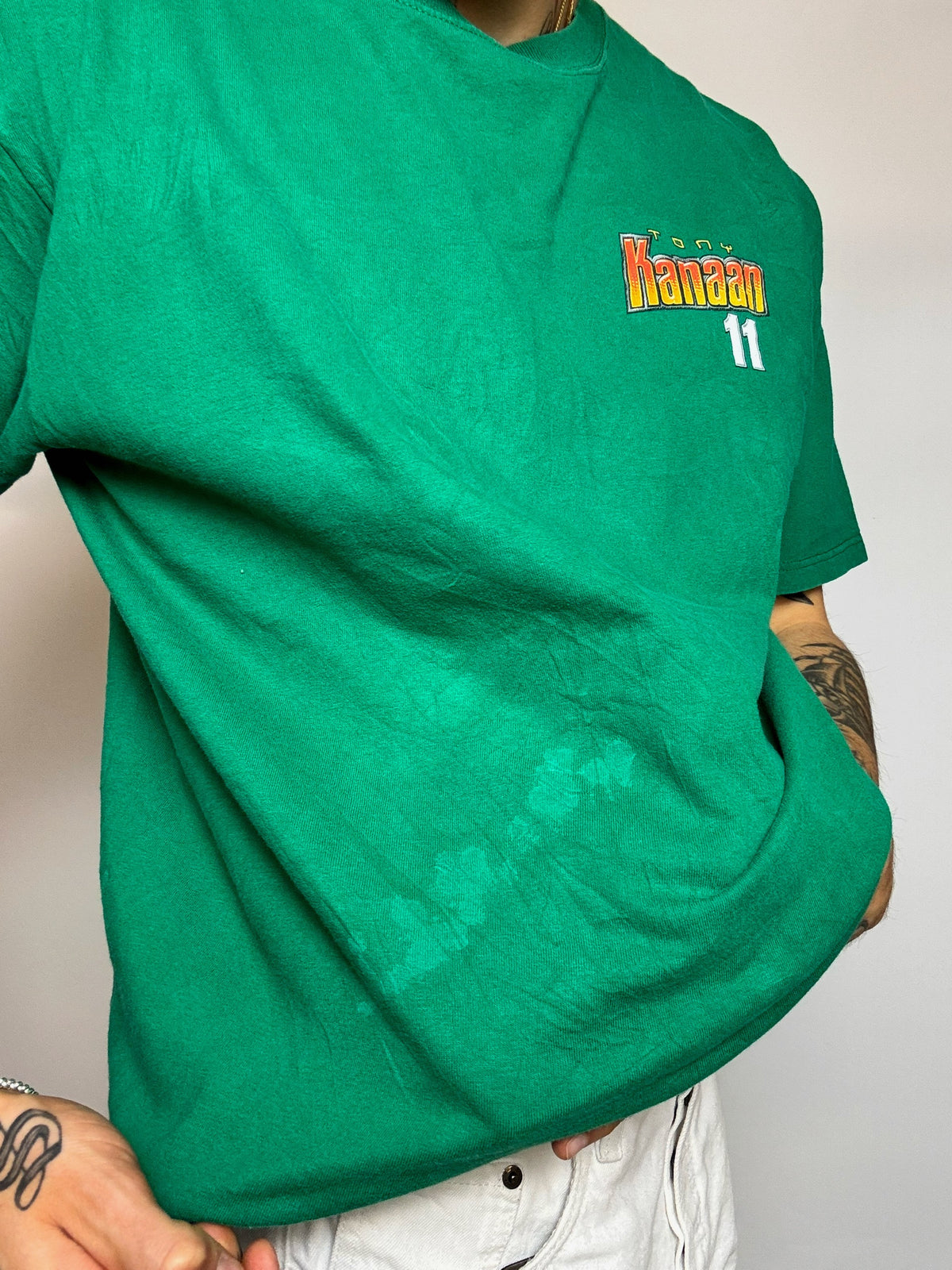 Tee shirt vert ANVILL x TONY KANAAN XL vintage