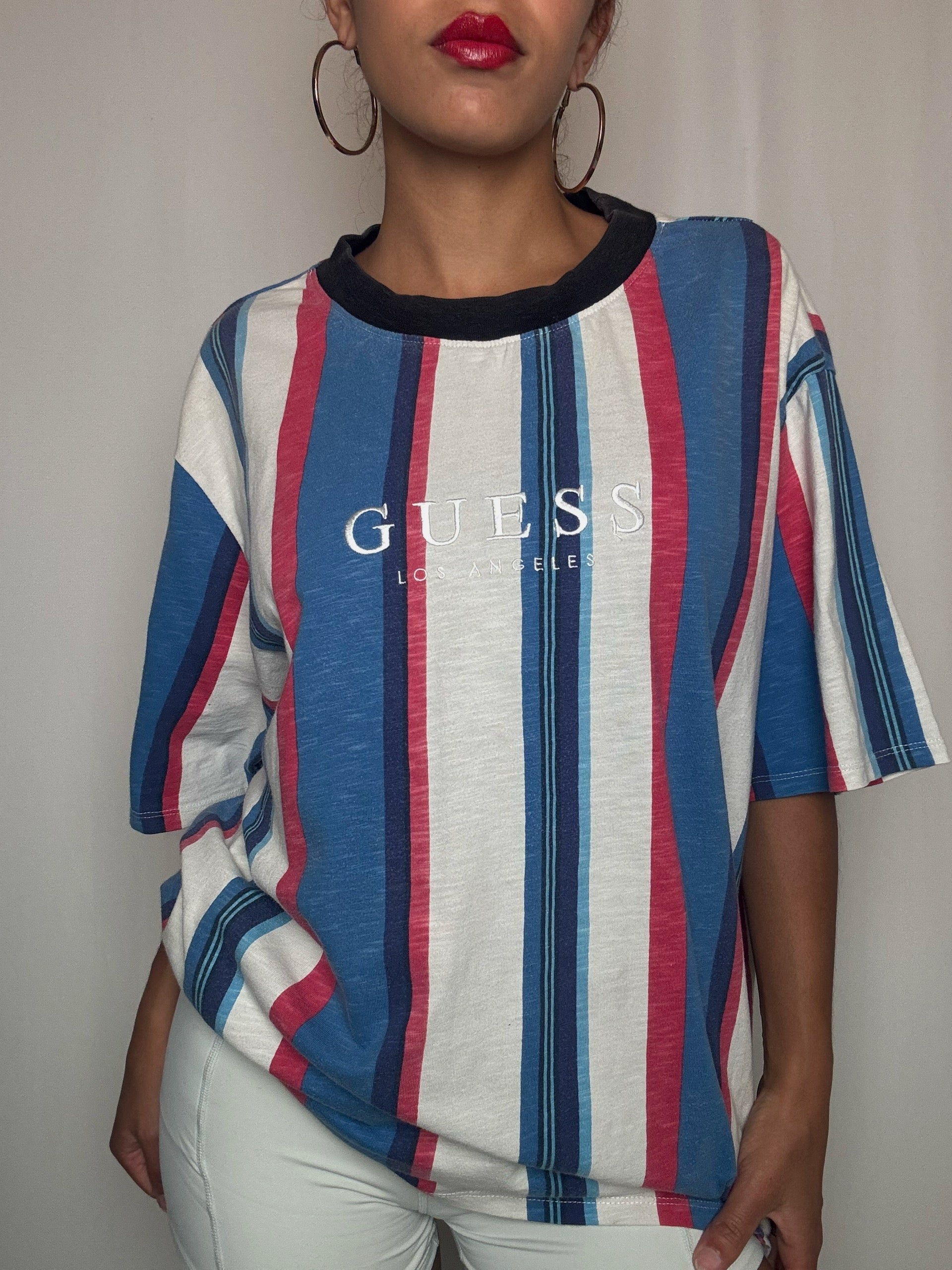 Tshirt rayé Guess Originals XL vintage