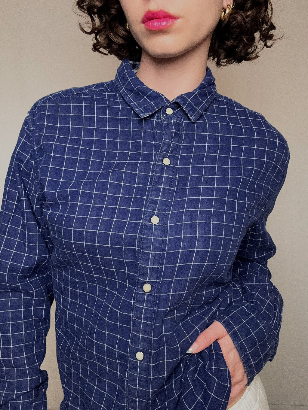 Wendehemd blau Levi's L Vintage