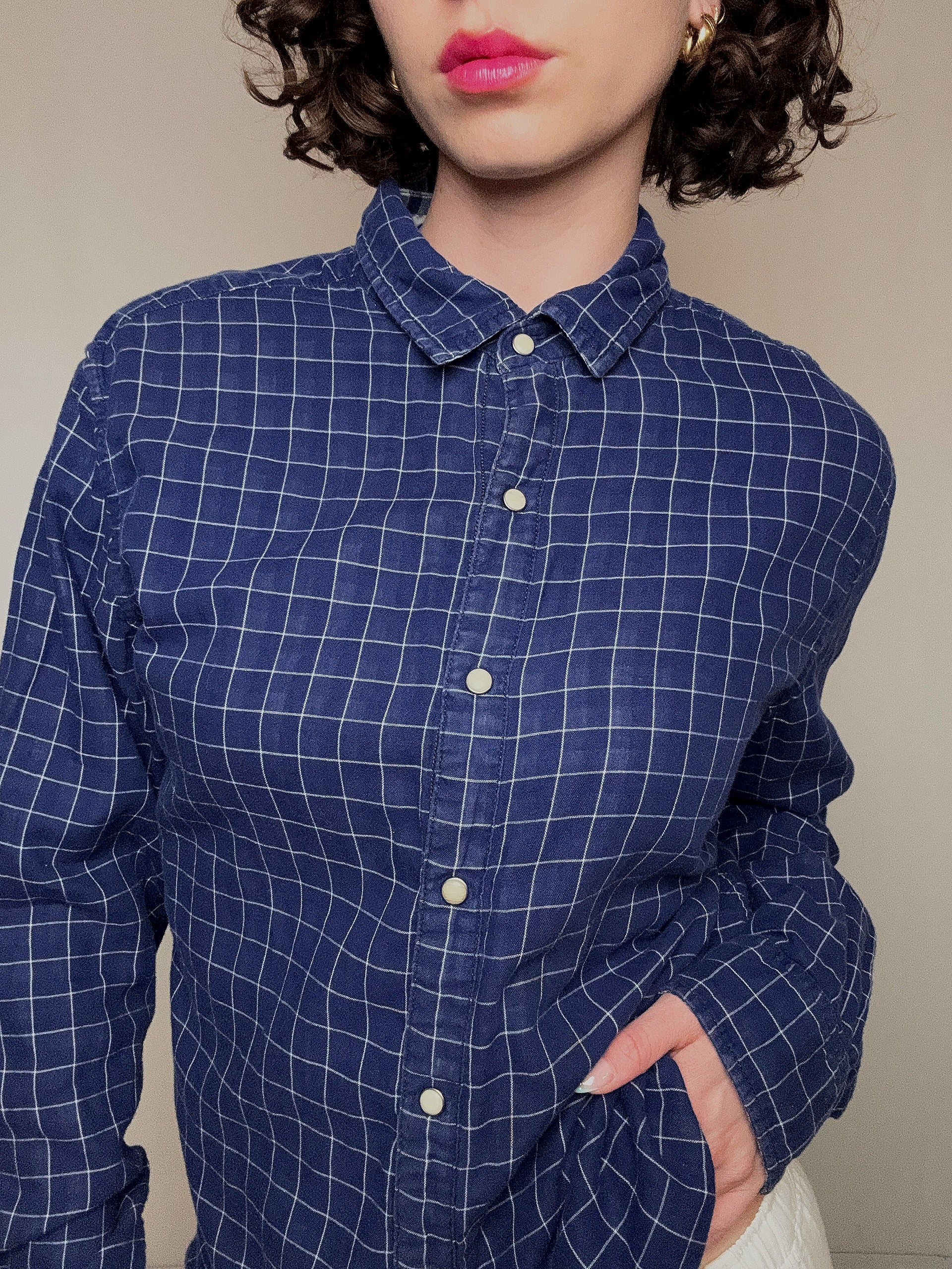Wendehemd blau Levi's L Vintage