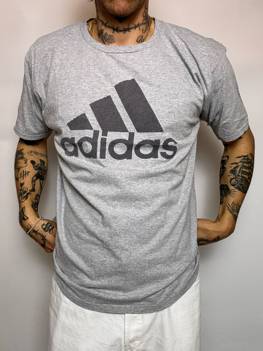 Tee shirt gris ADIDAS XL vintage