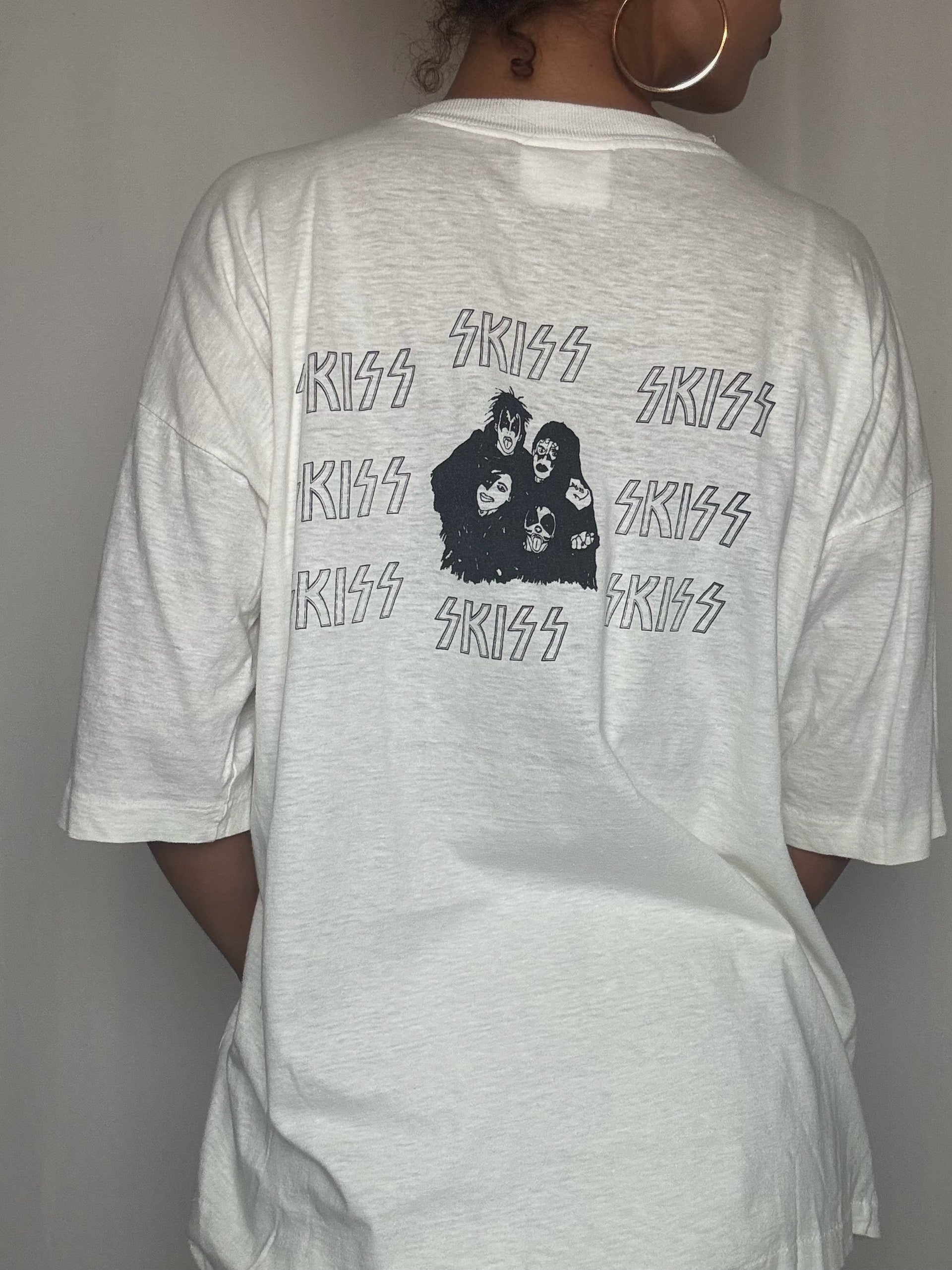 Tshirt blanc Kiss XL vintage