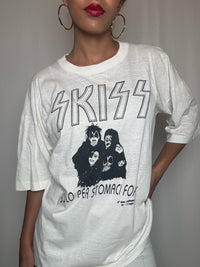 Tshirt blanc Kiss XL vintage