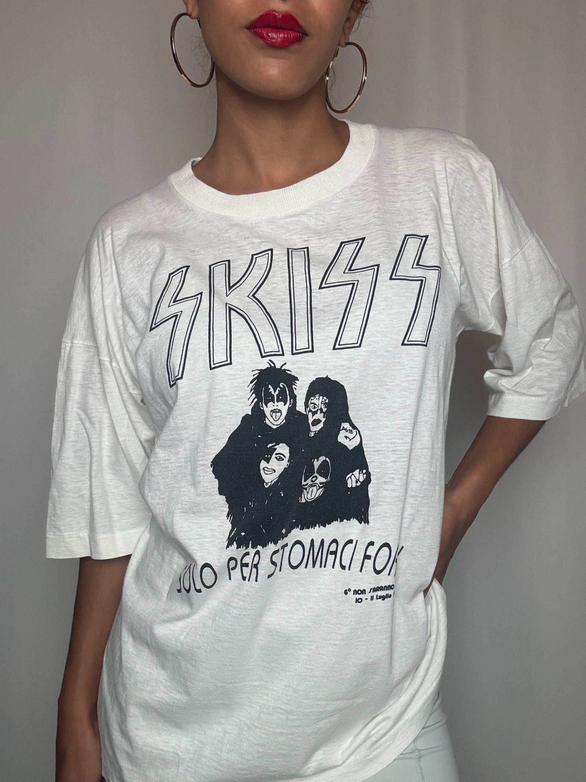Tshirt blanc Kiss XL vintage