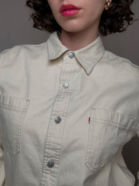 Cremefarbenes Levi's Jeanshemd L Vintage