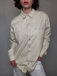 Cremefarbenes Levi's Jeanshemd L Vintage