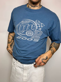 LACOSTE L/XL Vintage-Poloshirt im T-Shirt-Stil in Pink