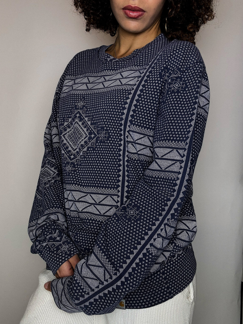 Vintage blue printed CARHARTT sweatshirt