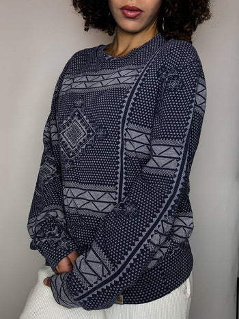 Sweat imprimé bleu CARHARTT M vintage