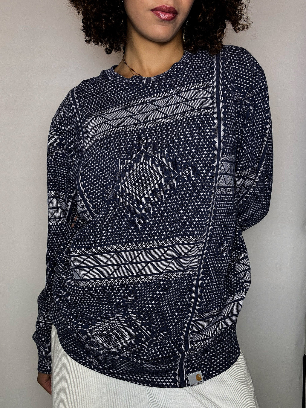 Vintage blue printed CARHARTT sweatshirt