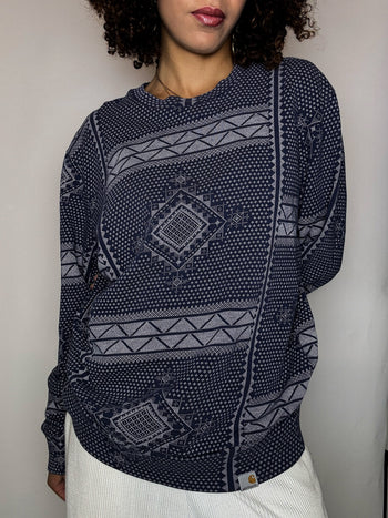 Sweat imprimé bleu CARHARTT M vintage