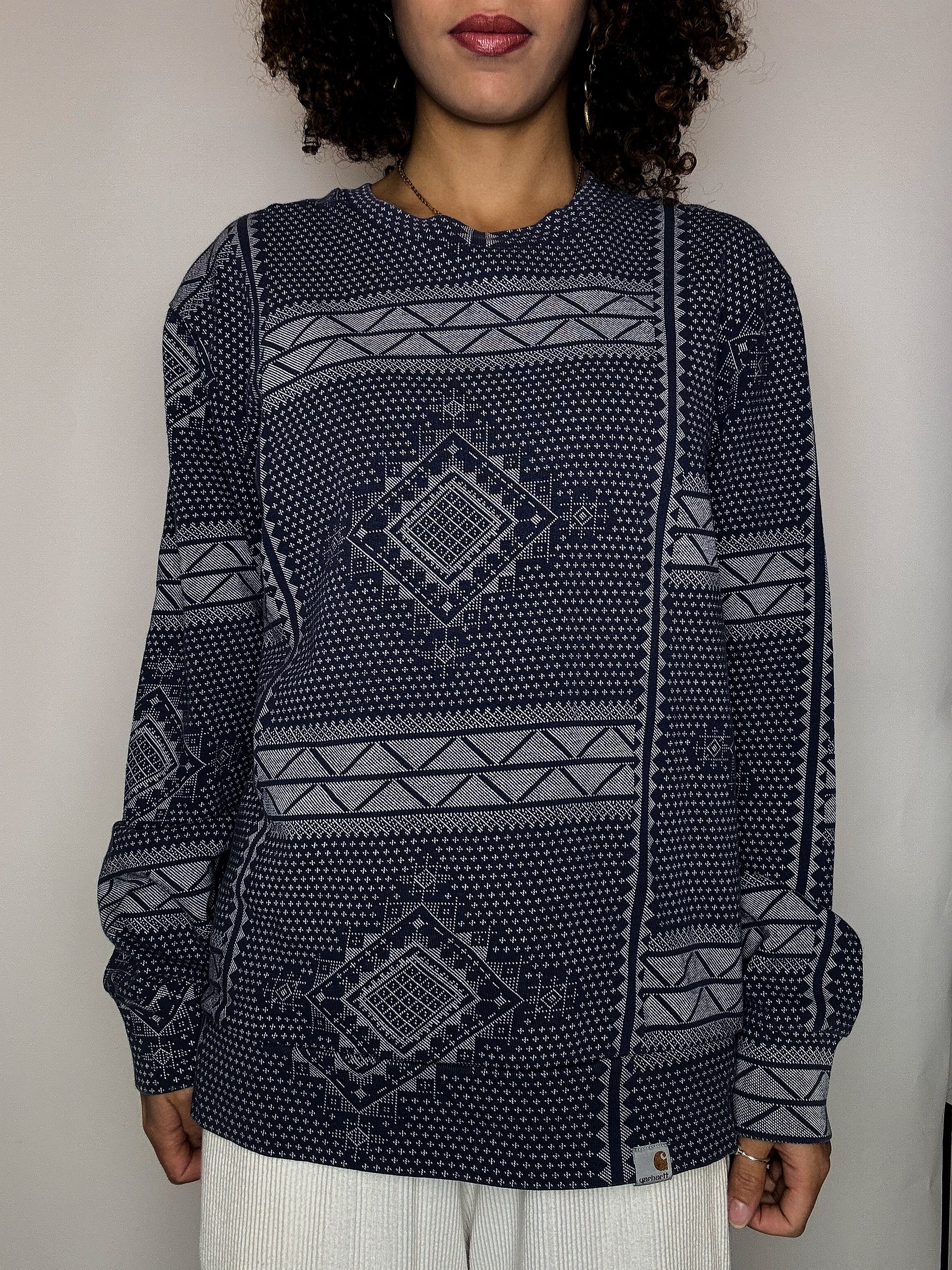 Vintage blue printed CARHARTT sweatshirt