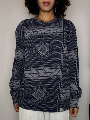 Sweat imprimé bleu CARHARTT M vintage