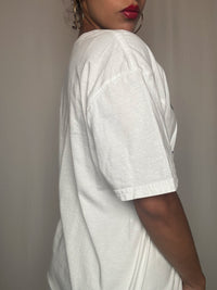 Tshirt blanc chat Cheshire M vintage