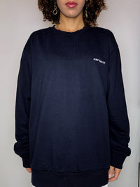 Vintage CARHARTT XL marineblaues Sweatshirt mit Rundhalsausschnitt