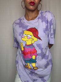 Tshirt violet Lisa simpson M vintage